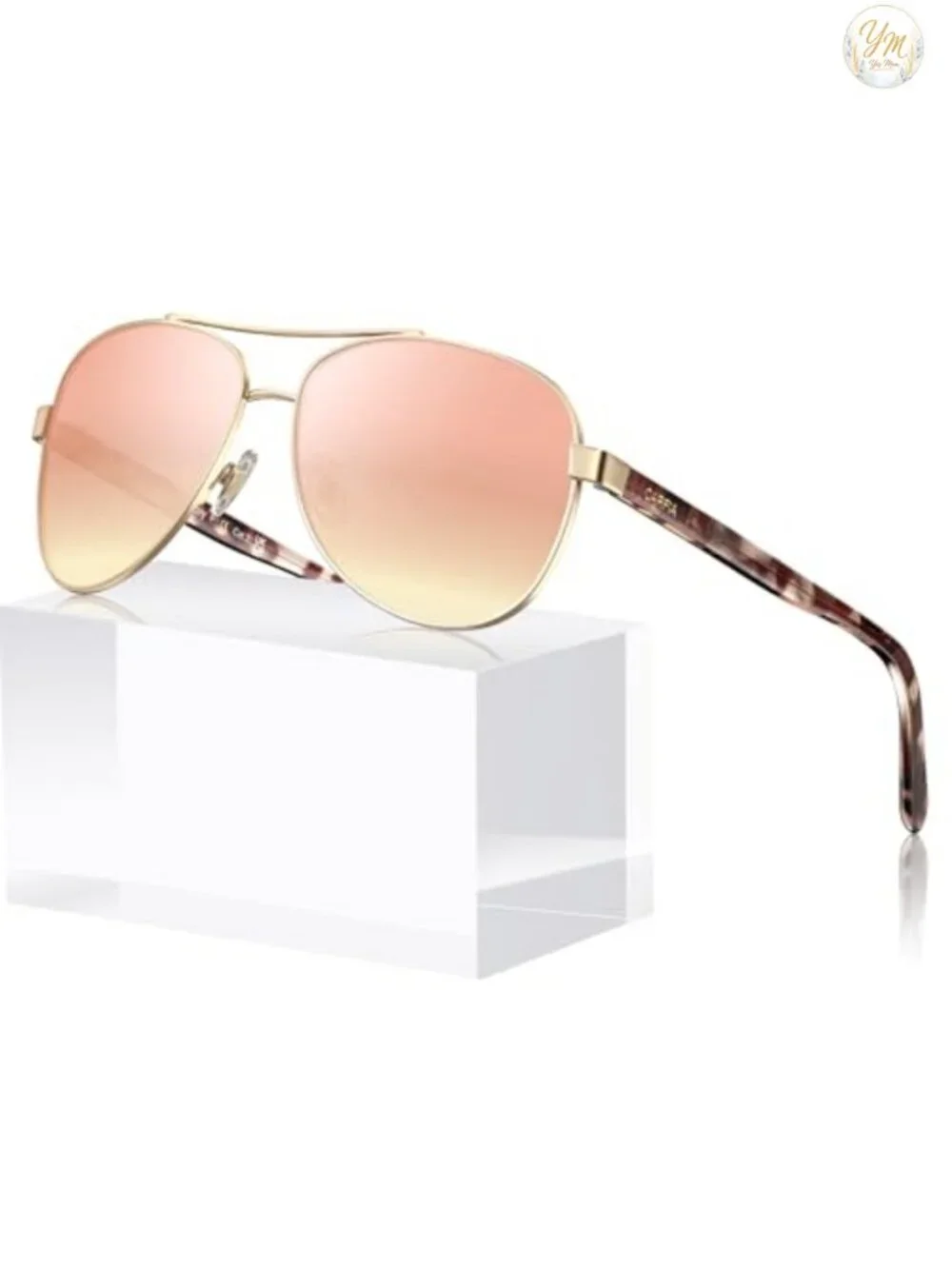 Polarized Sunglasses for Women UV400 Protection Handcrafted Acetate Metal Frame